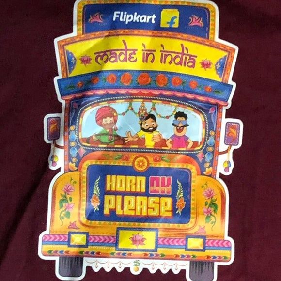 Maroon Indian Rickshaw Tee - Picture 2 of 2
